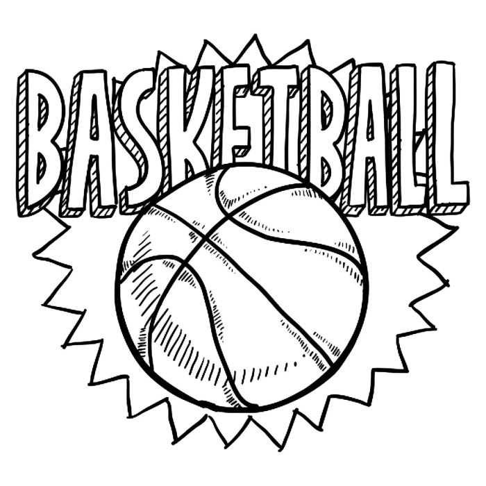 Basketball coloring book pages