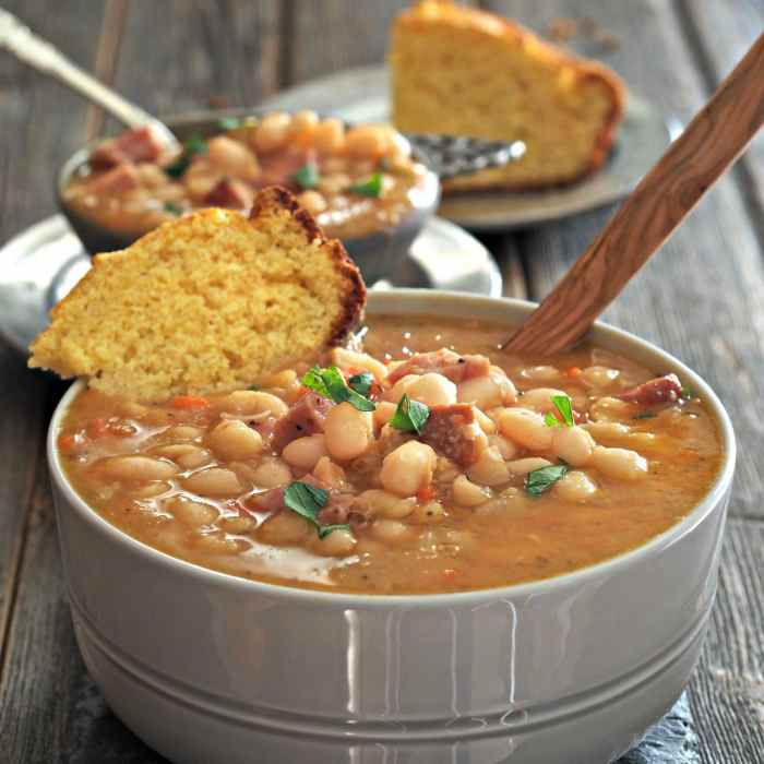 Lima bean and ham soup recipe